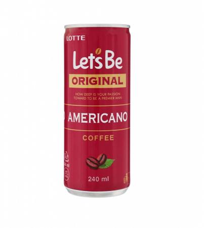 LOTTE Let's Be Americano Напиток кофейный в банках 240мл